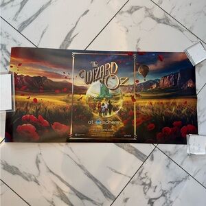 The Wizard of Oz Wall Art Poster - Sphere Branding - Red & Gold Landscape